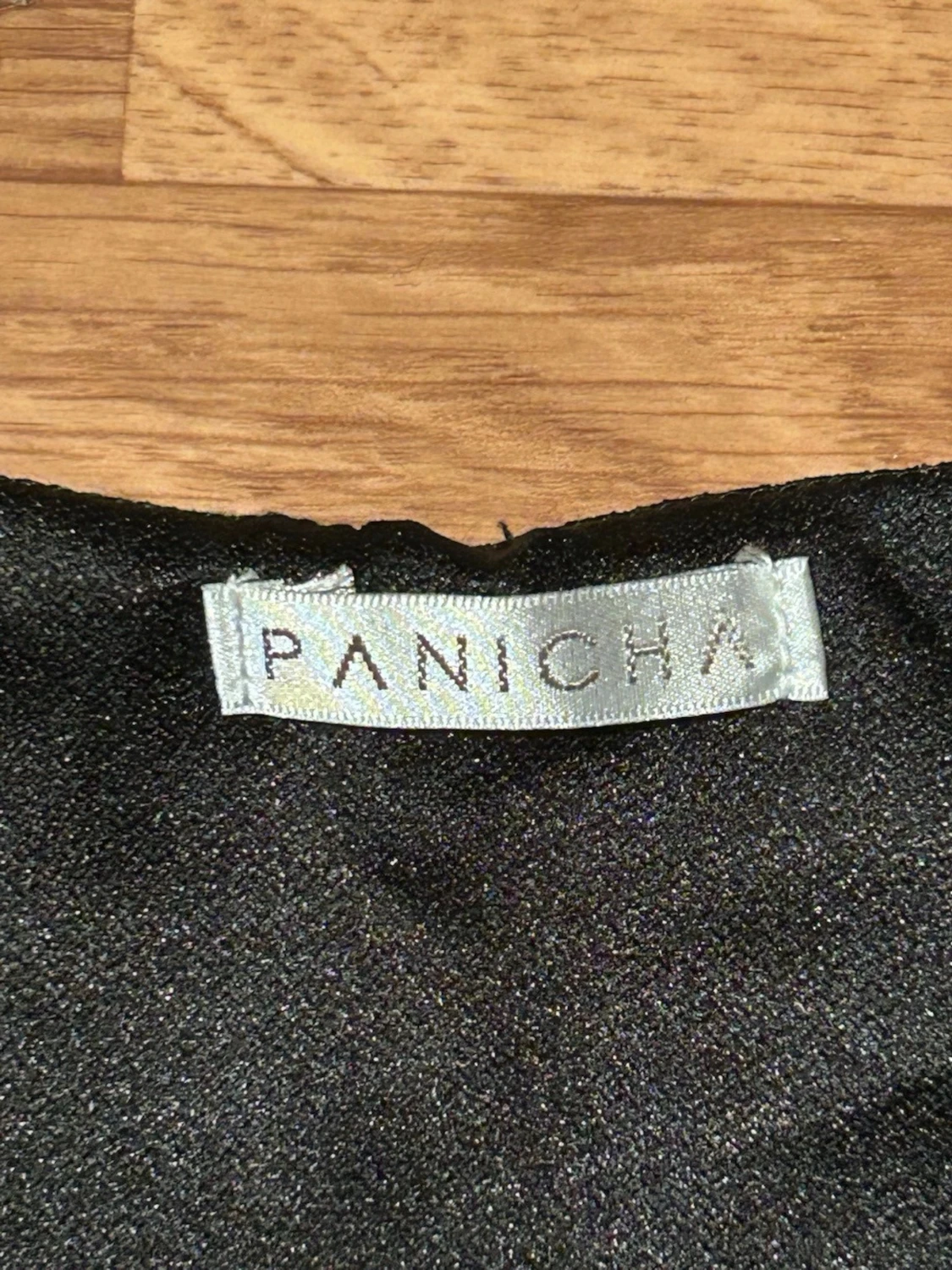 Svart omlottopp med knytband - 1