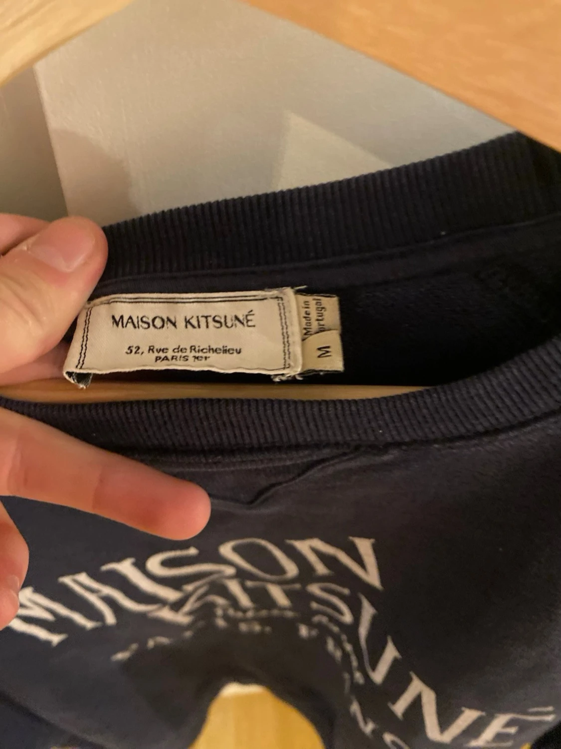 Mörkblå Maison Kitsuné sweatshirt M - 1
