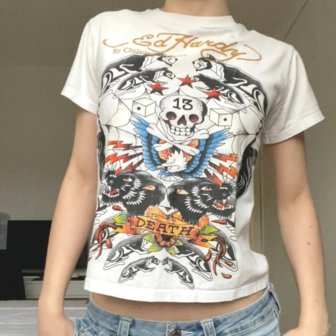 Ed Hardy vit t-shirt - 1