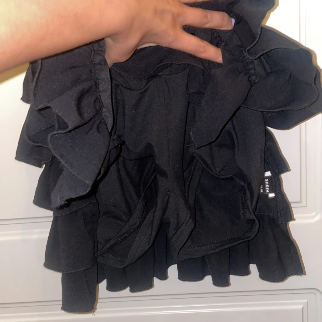 Svart volangklänning från SHEIN XS - 1