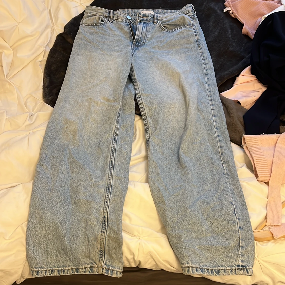 Ljusblå wide jeans från HM - 3