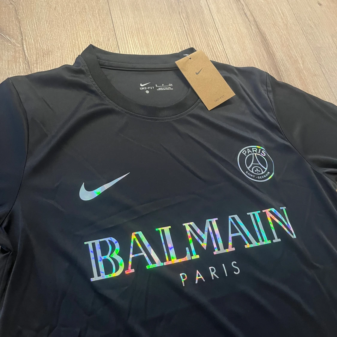 Svart PSG x Balmain fotbollströja Nike - 3