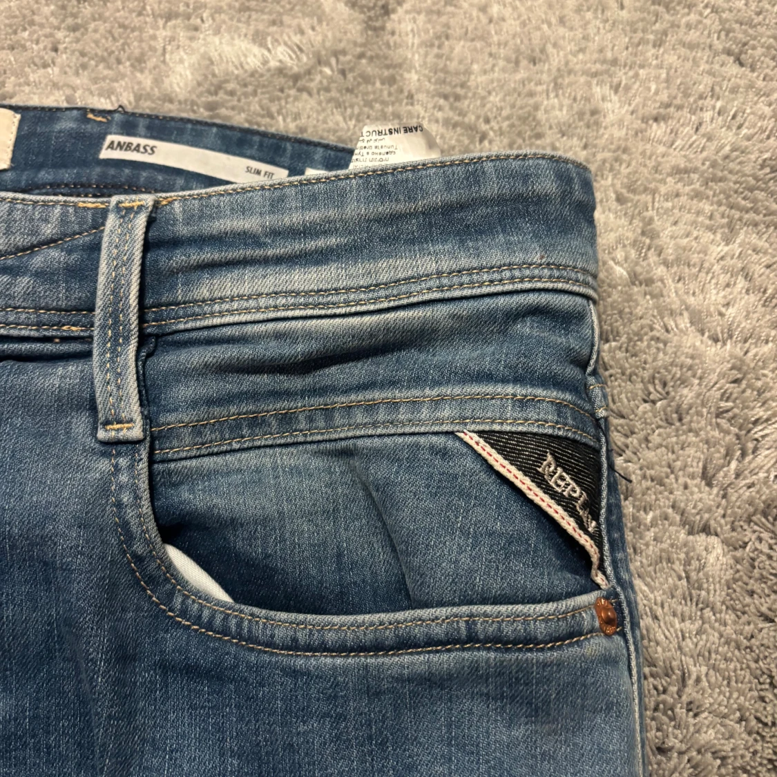 Replay Anbass Slim Fit Jeans Blå - 2