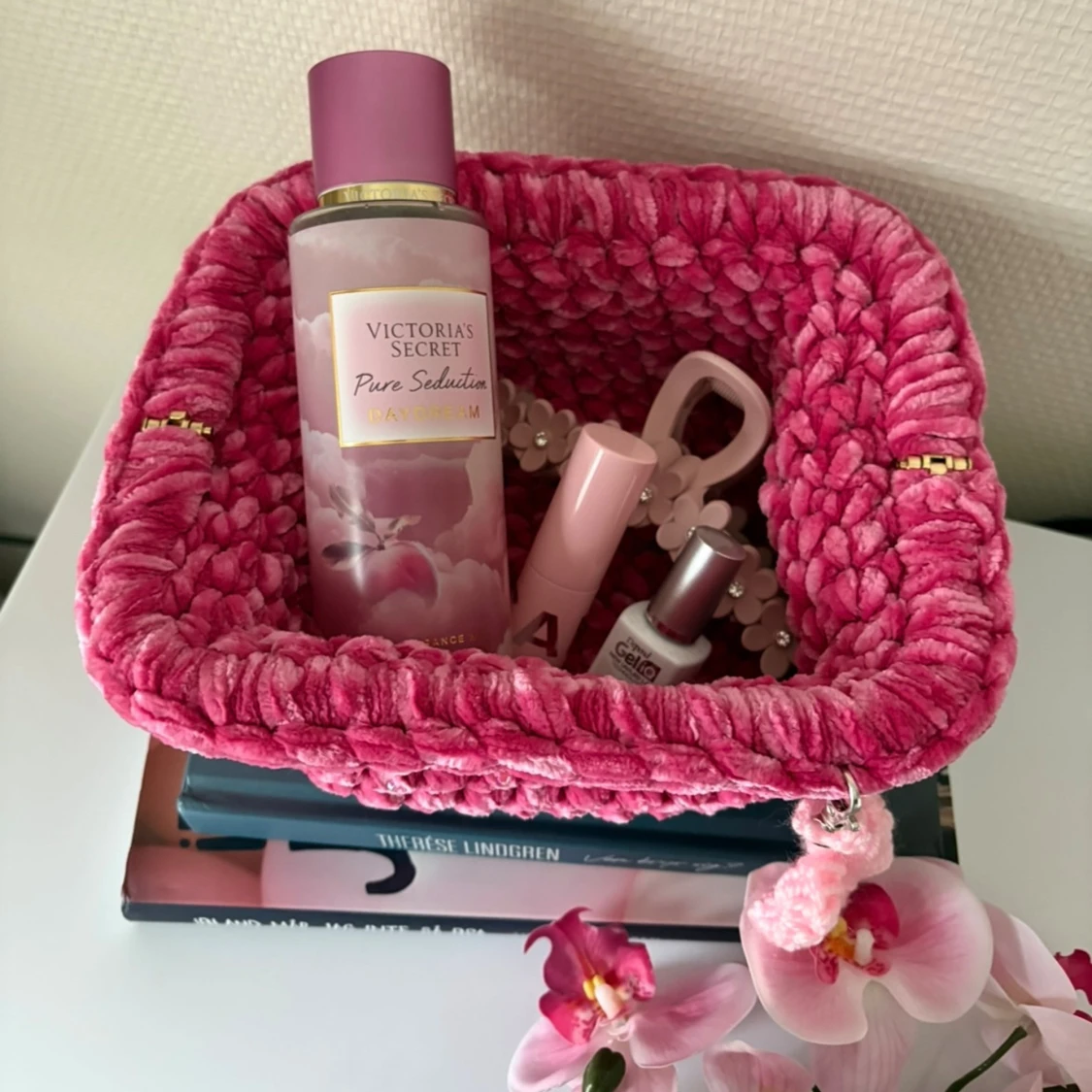 Virkad necessär (clutch bag) - Kelly - med diamanter  - 4