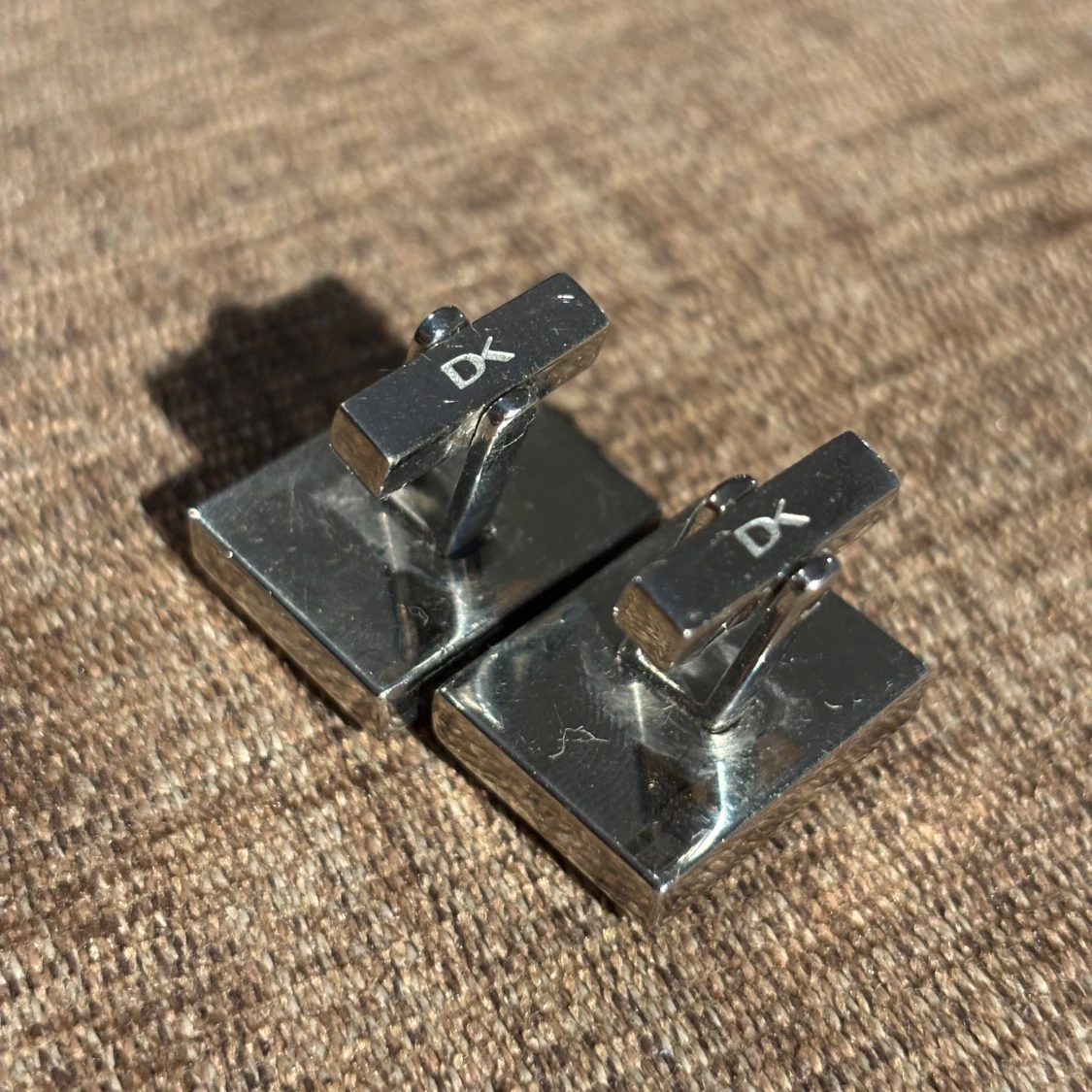 DK silvriga manschettknappar med kristall - 1