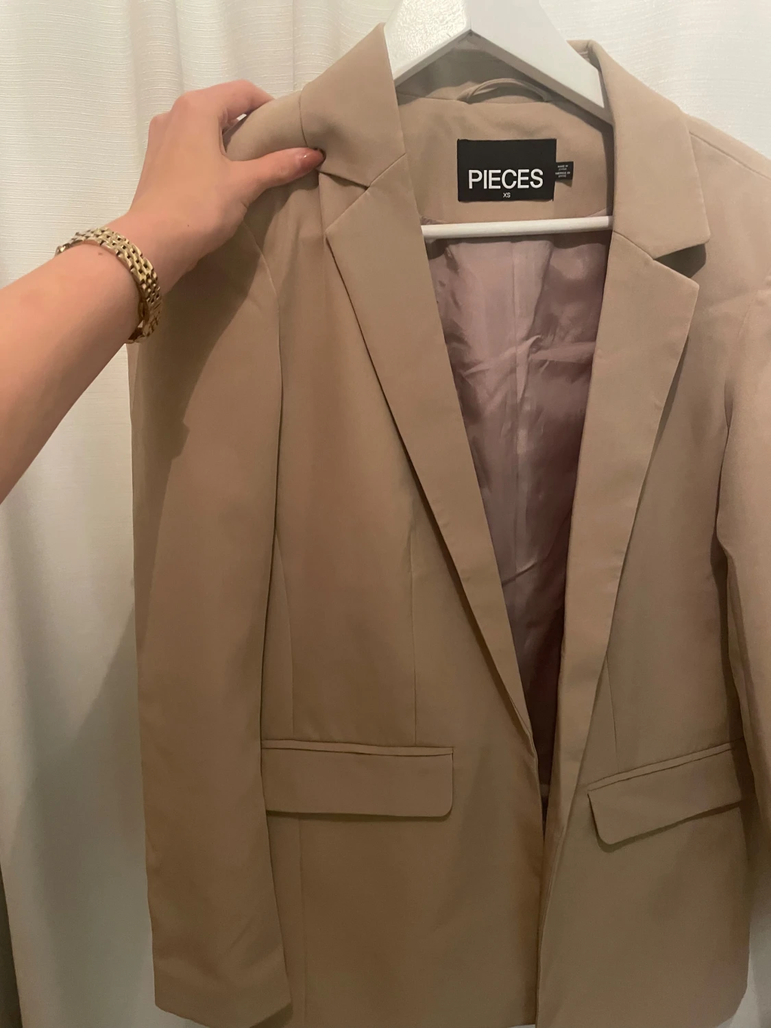 Beige kavaj från Pieces XS - 2