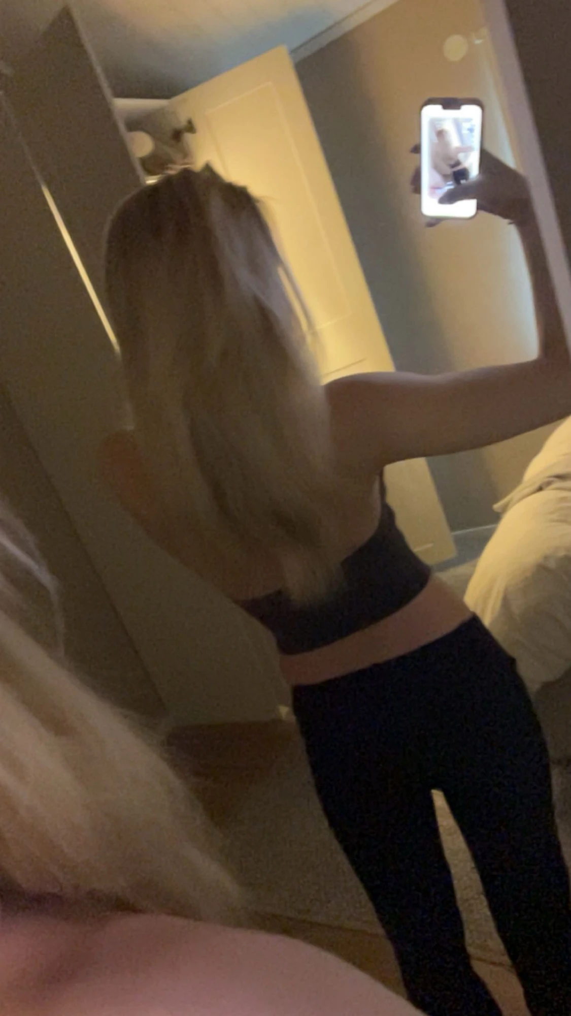 Brun croppad halterneck linnetopp - 3