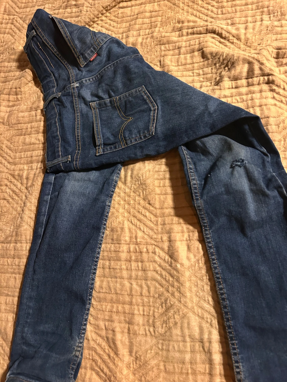 Levi's skinny jeans i mörkblå denim - 1