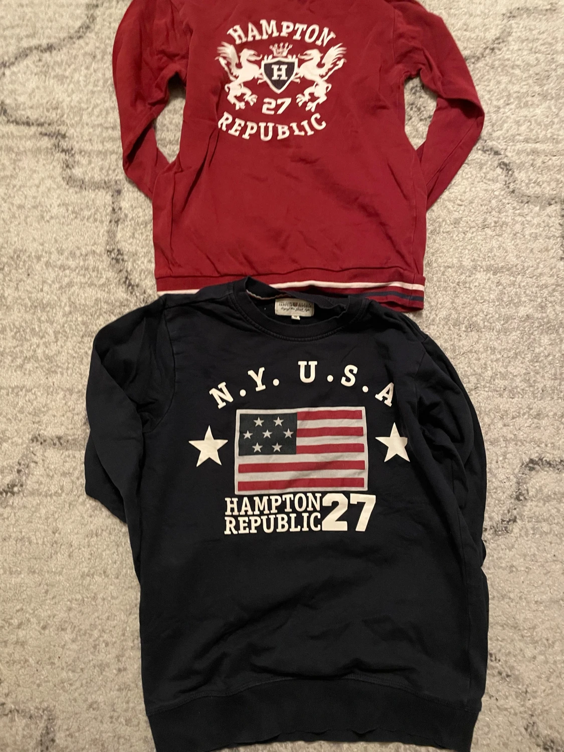 Två långärmade tröjor Hampton Republic