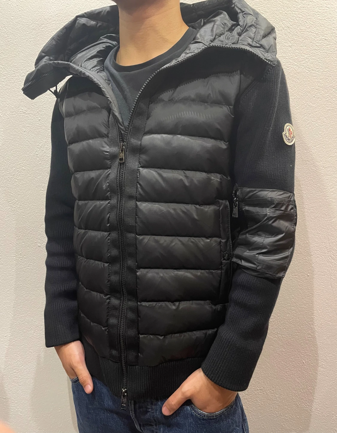  Svart moncler cardigan - 3