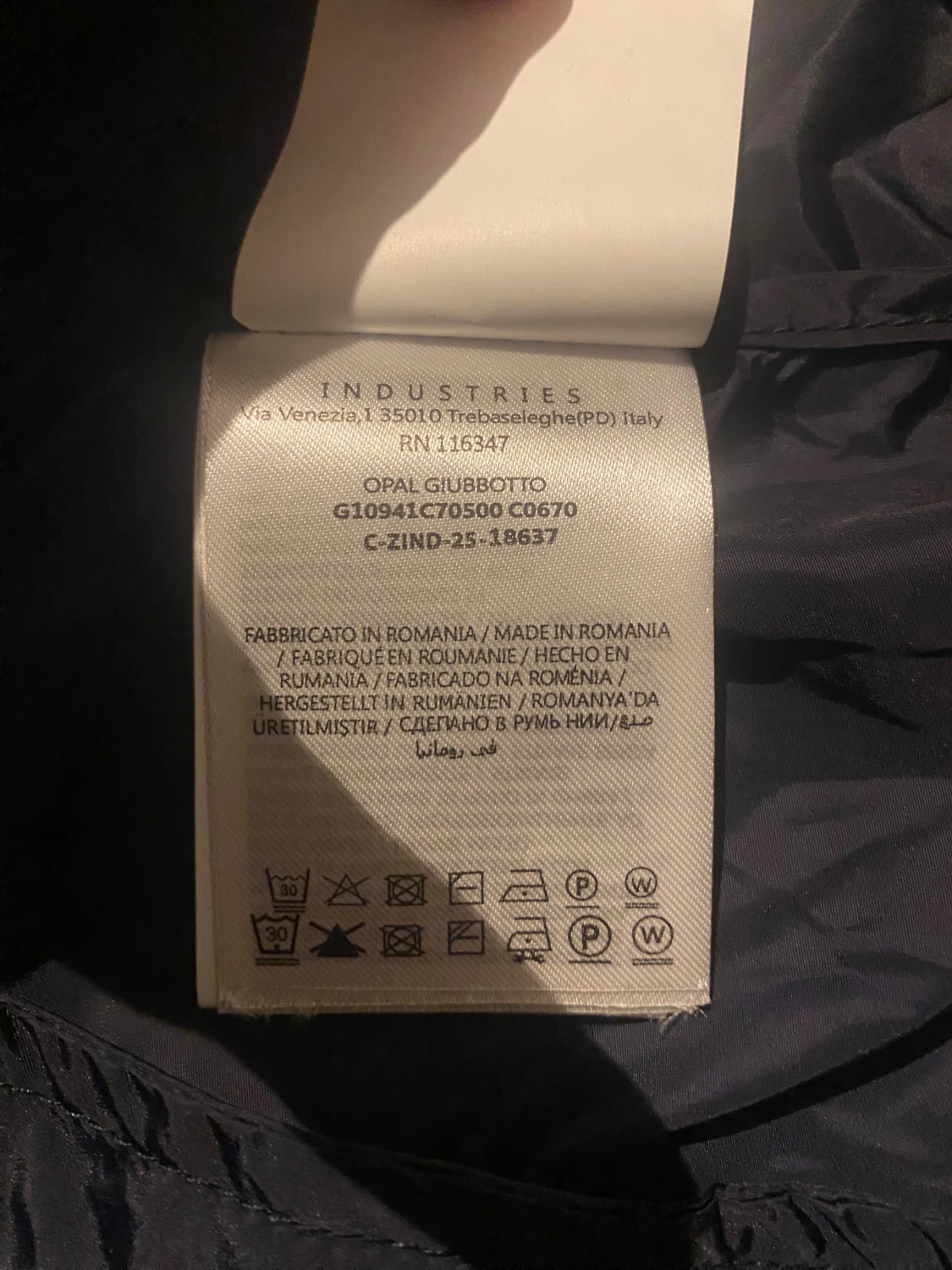 Moncler marinblå vindjacka med huva - 3