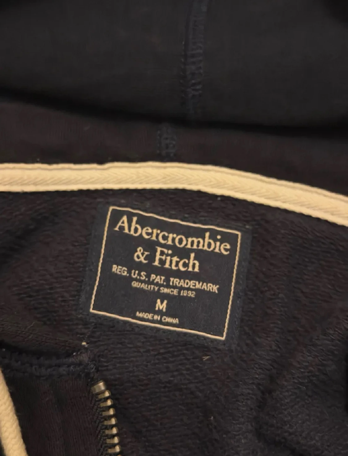 Mörkblå hoodie Abercrombie & Fitch - 2
