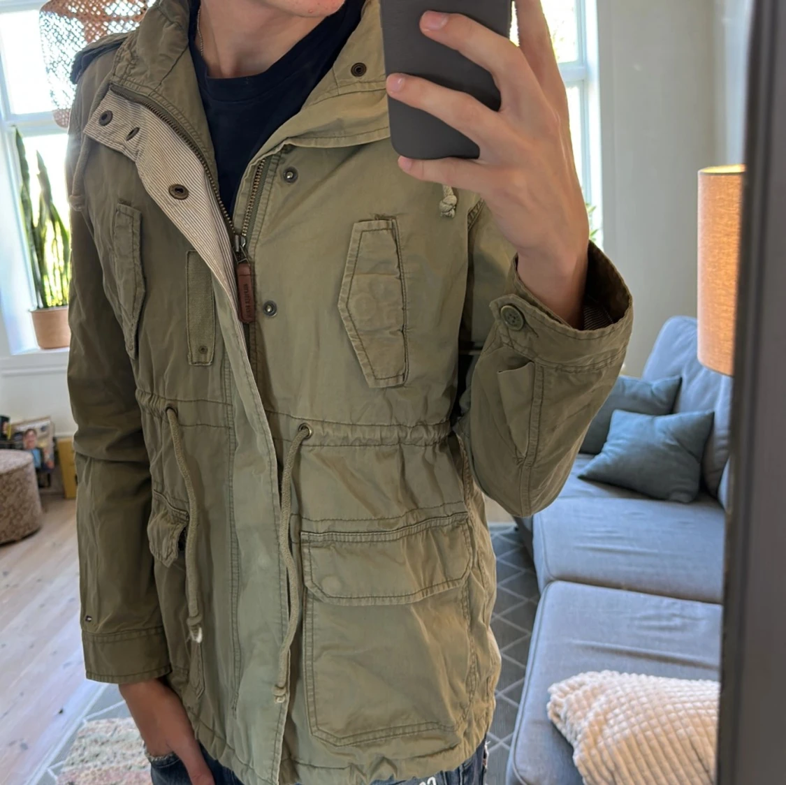 Field jacket beige/ljusgrön - 2