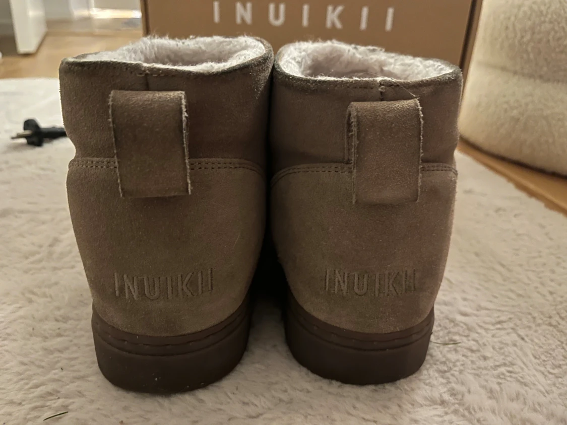 Beige Inuikii boots med snörning - 2