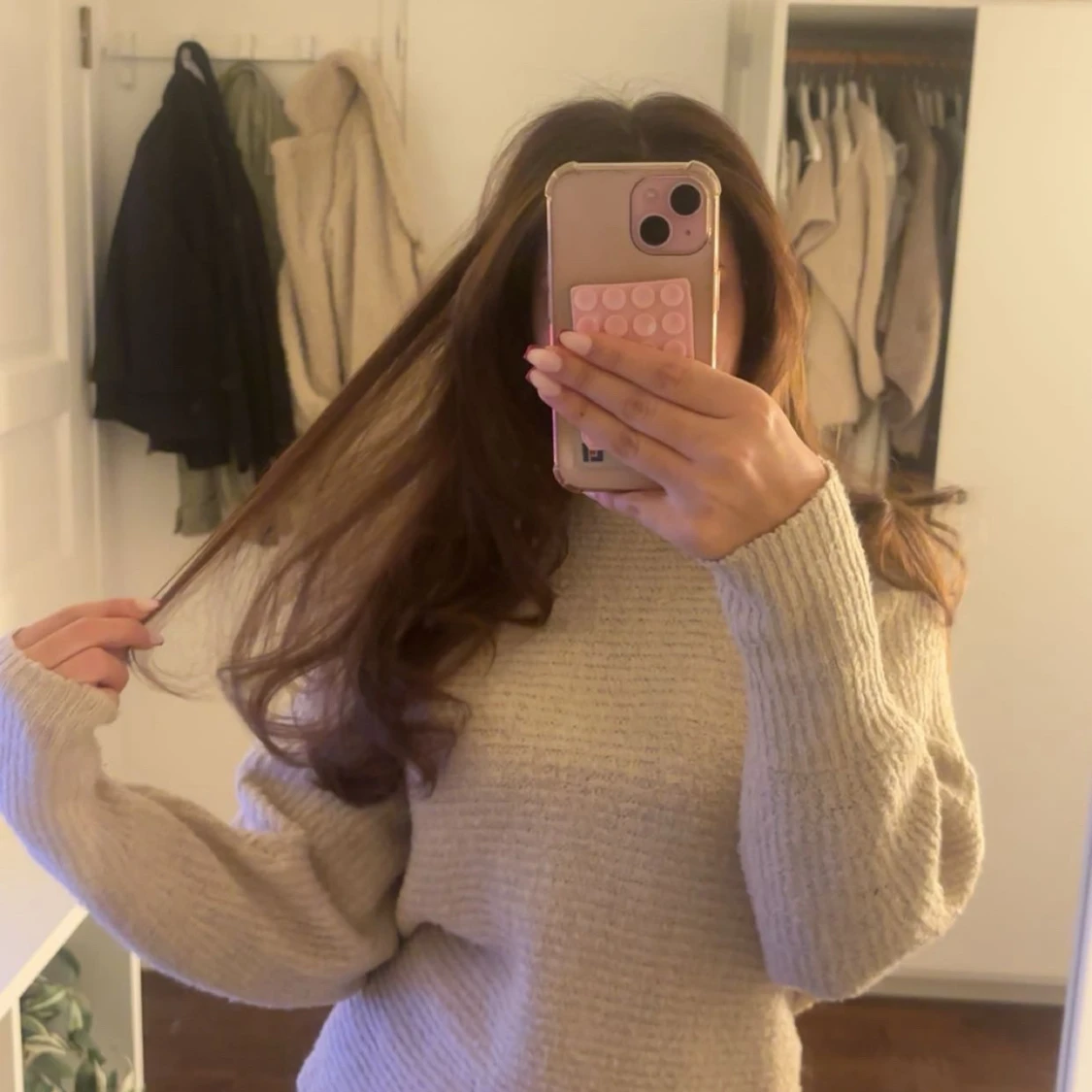 Beige stickad tröja från ONLY - 1