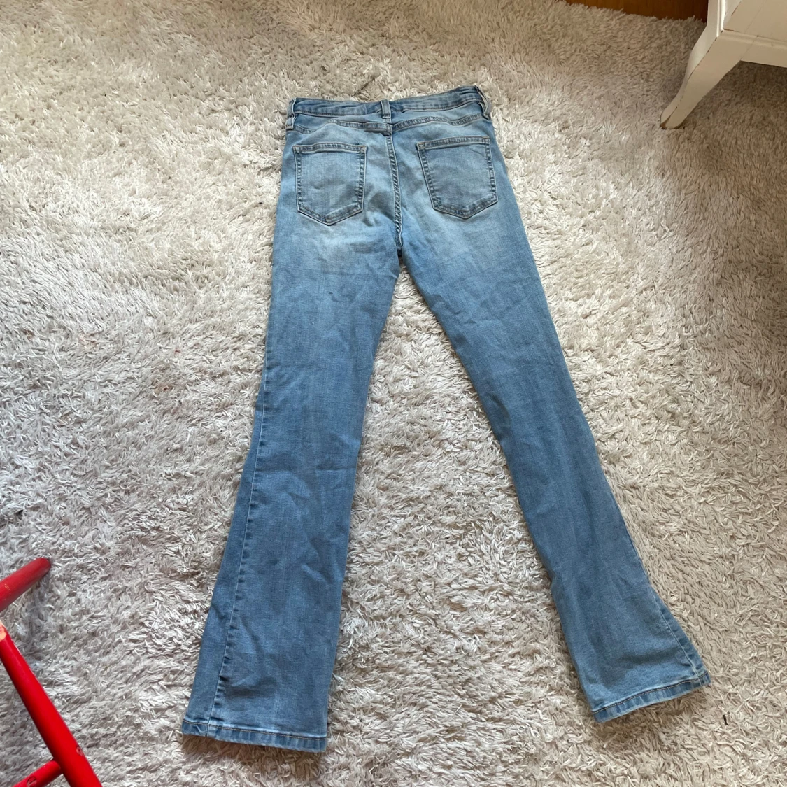 Blå bootcut low waist jeans - 1