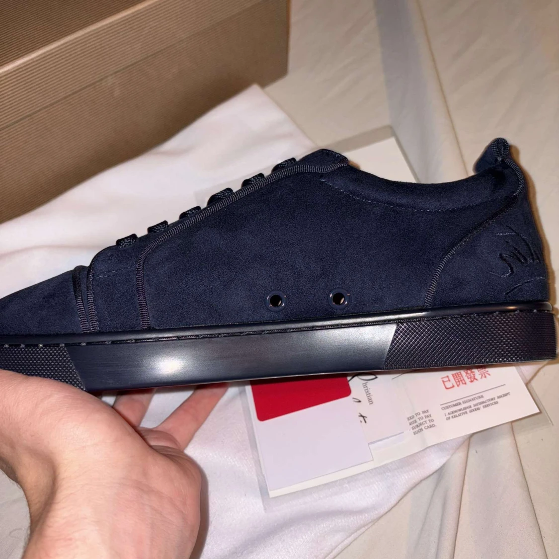 Marinblå Christian Louboutin sneakers - 4