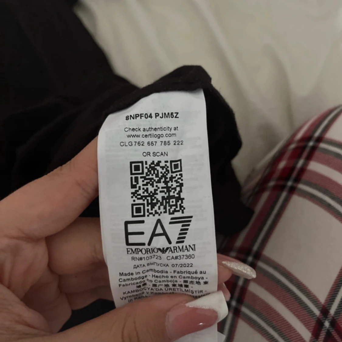 Svart EA7 Emporio Armani pikétröja M - 3