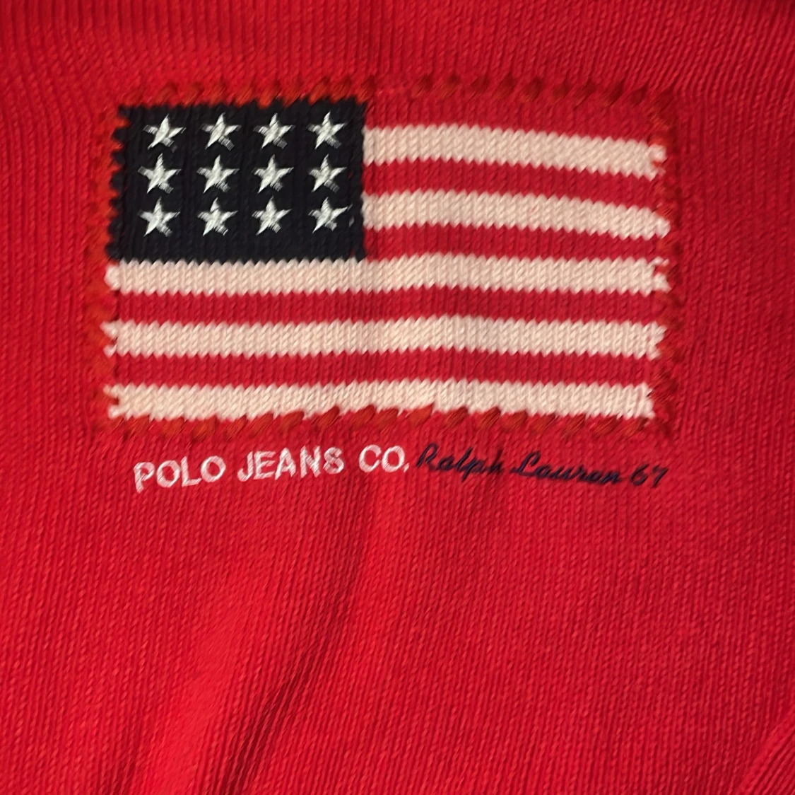 Röd stickad tröja Polo Jeans Co - 3