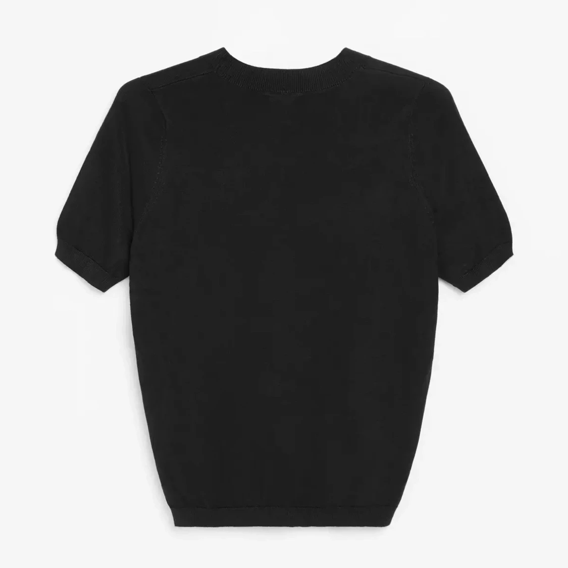 Svart stickad kortärmad tröja från pepercorn - 1