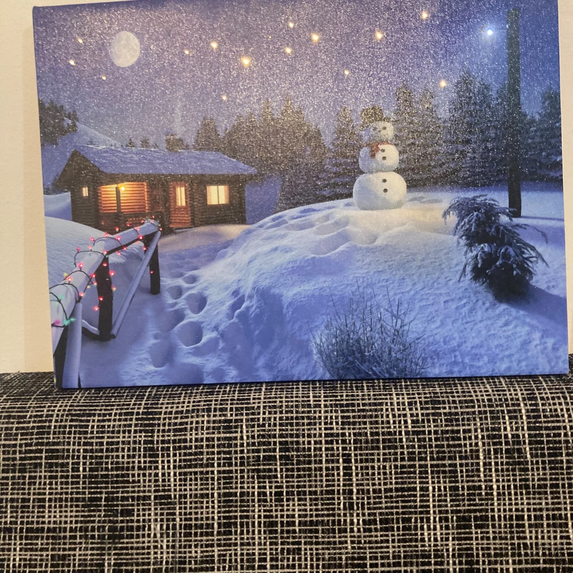 LED-belysta julmotiv tavlor-Nya batterier ingår  - 2