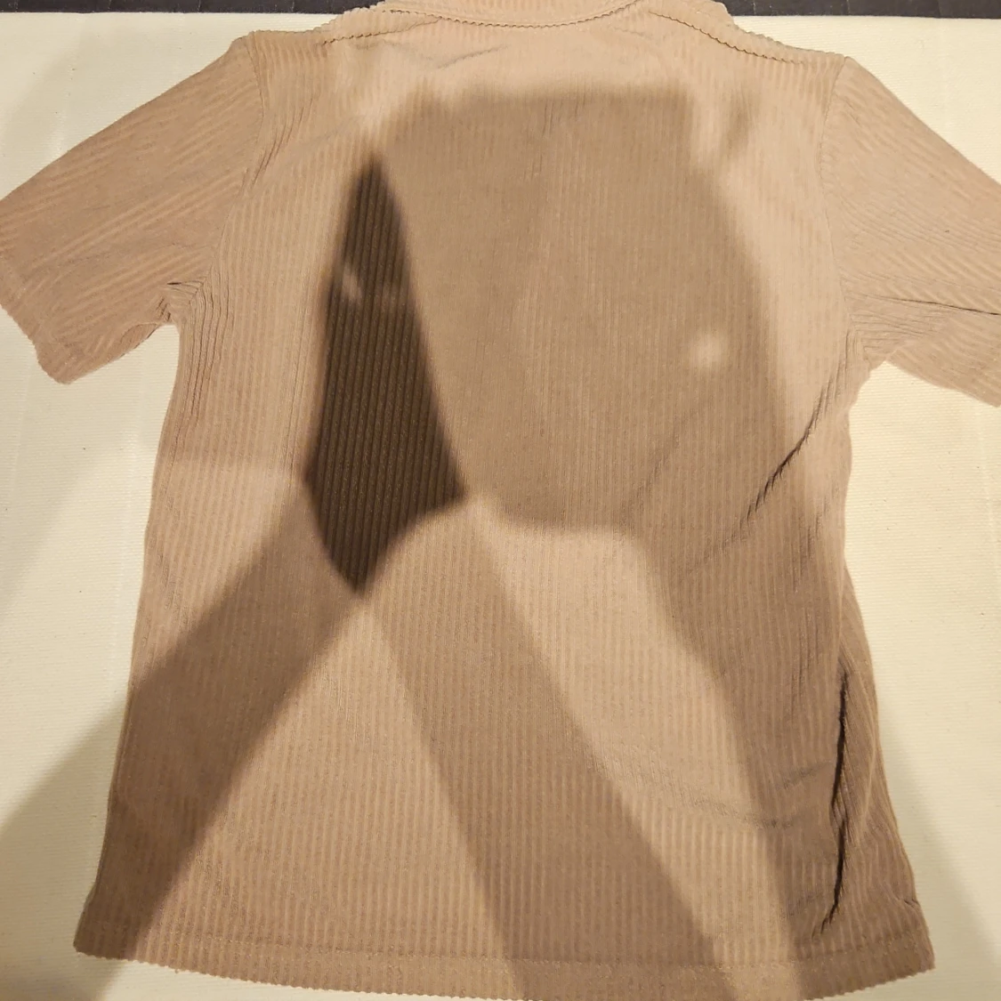 Beige manchester kortärmad skjorta - 1