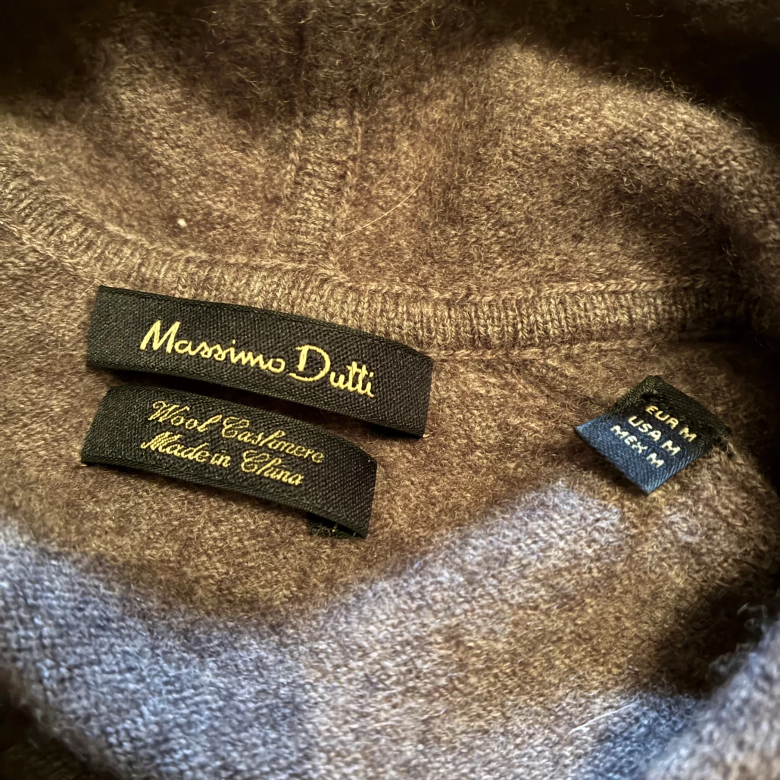 Brun hoodie i ull/kashmir Massimo Dutti - 2