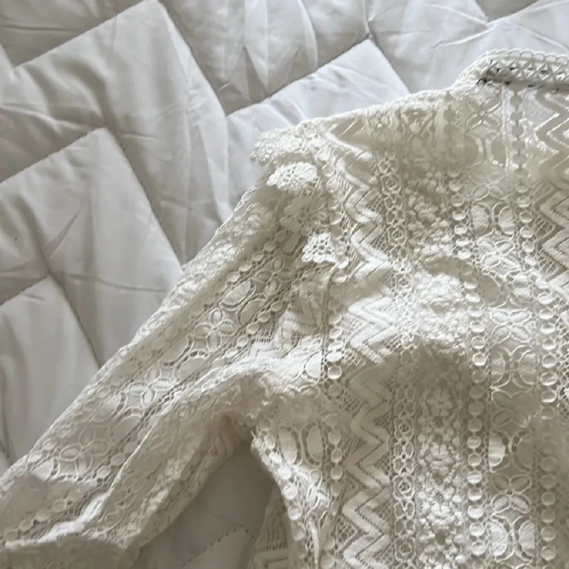 Vit spetsblus från Zara XS - 2