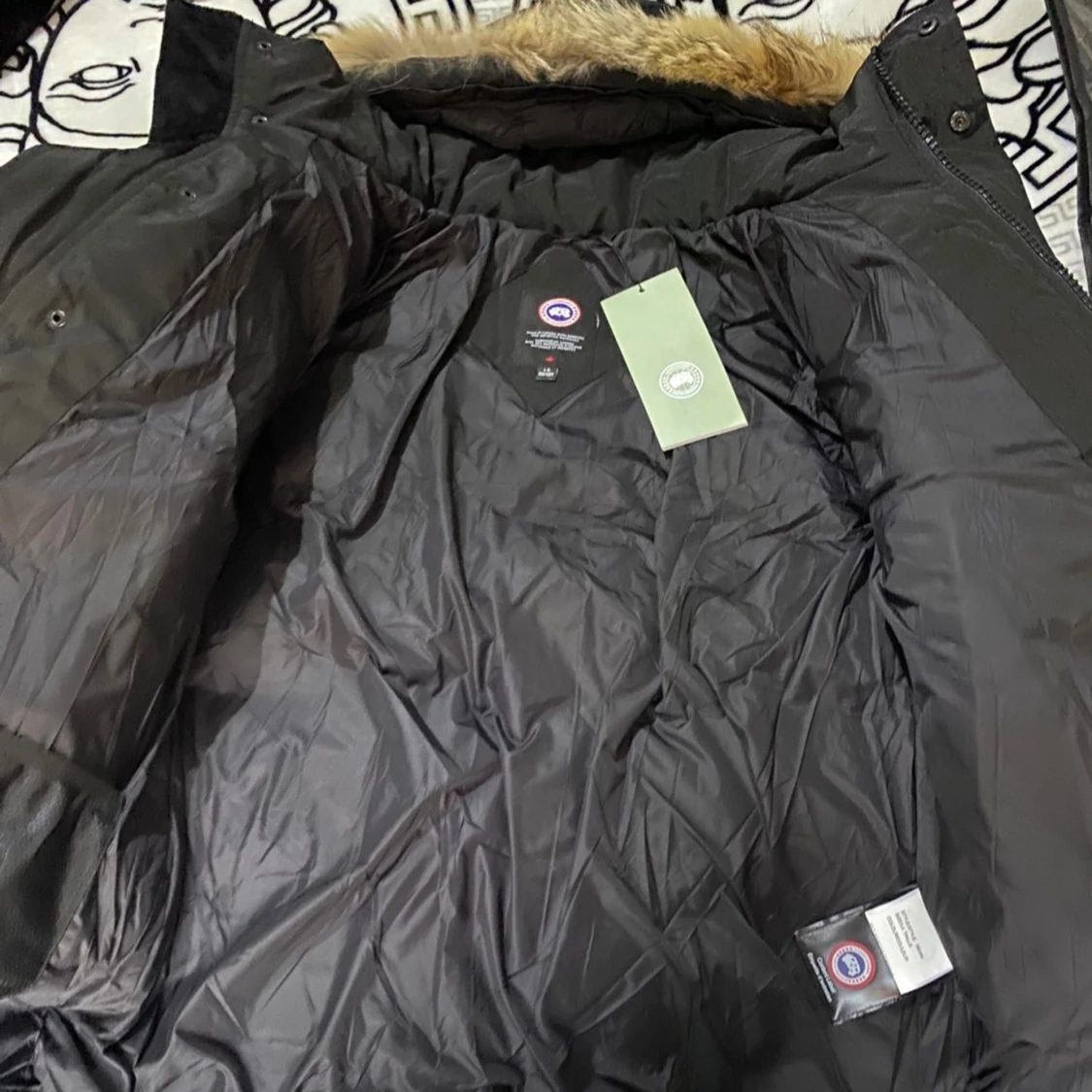 Svart dunjacka Canada Goose med päls - 4