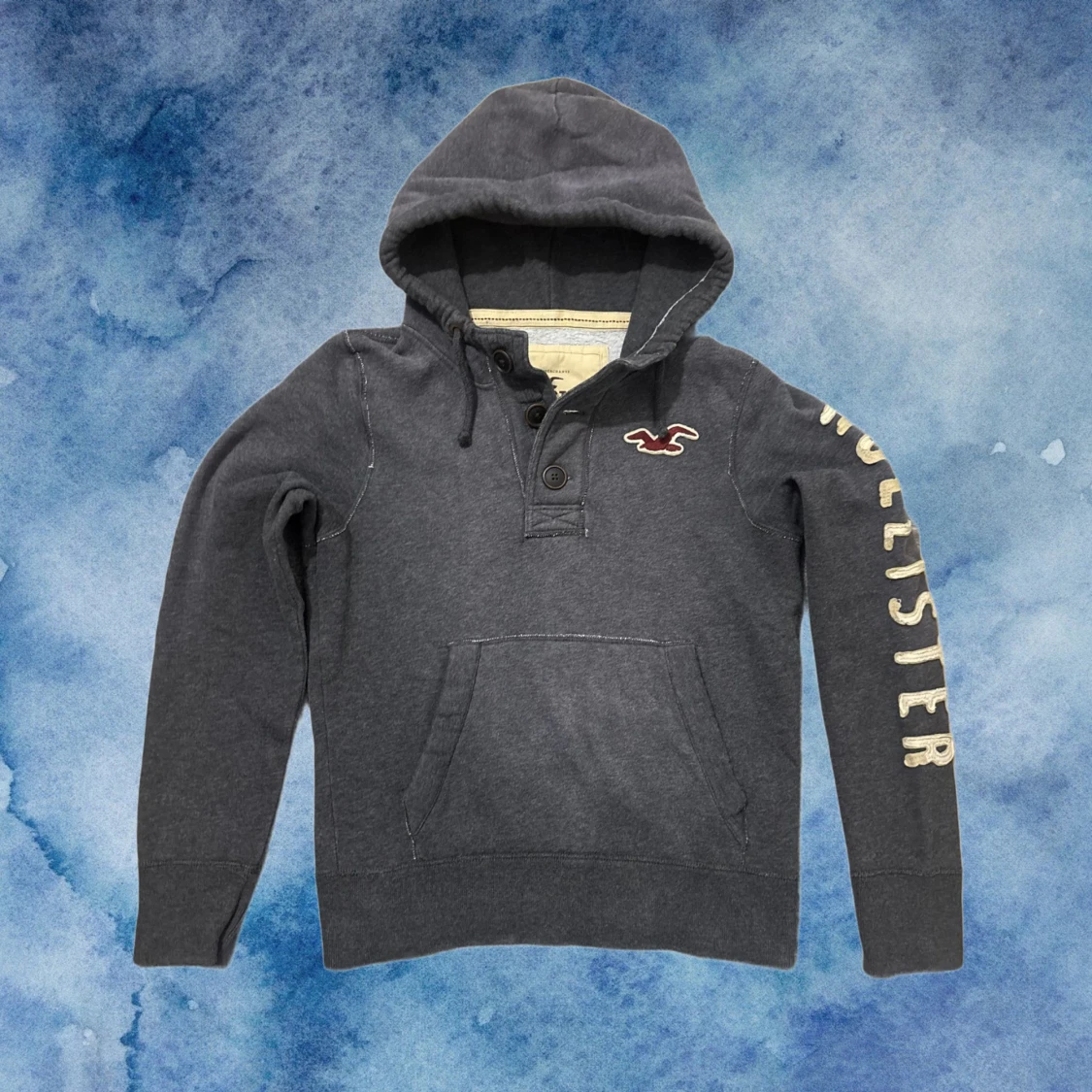 Vintage Hollister Hoodie Med Knappar