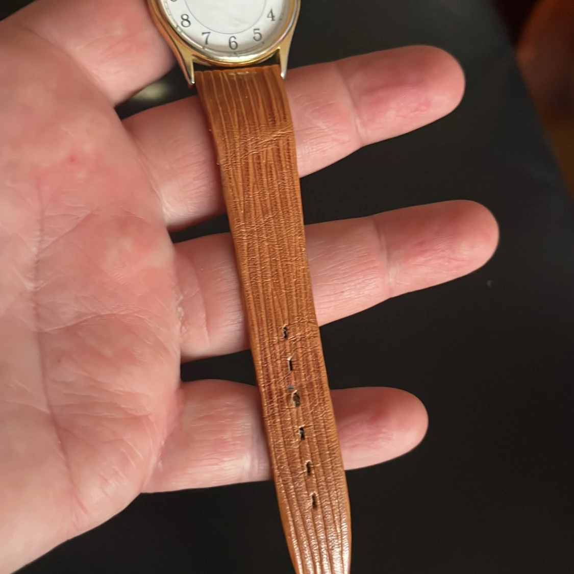 Seiko klocka med brun skinnrem - 3