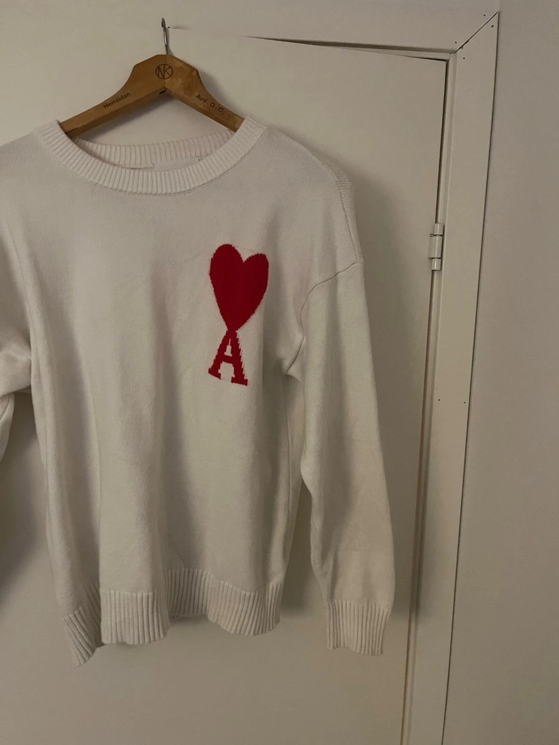 Vit stickad tröja från Ami - 3