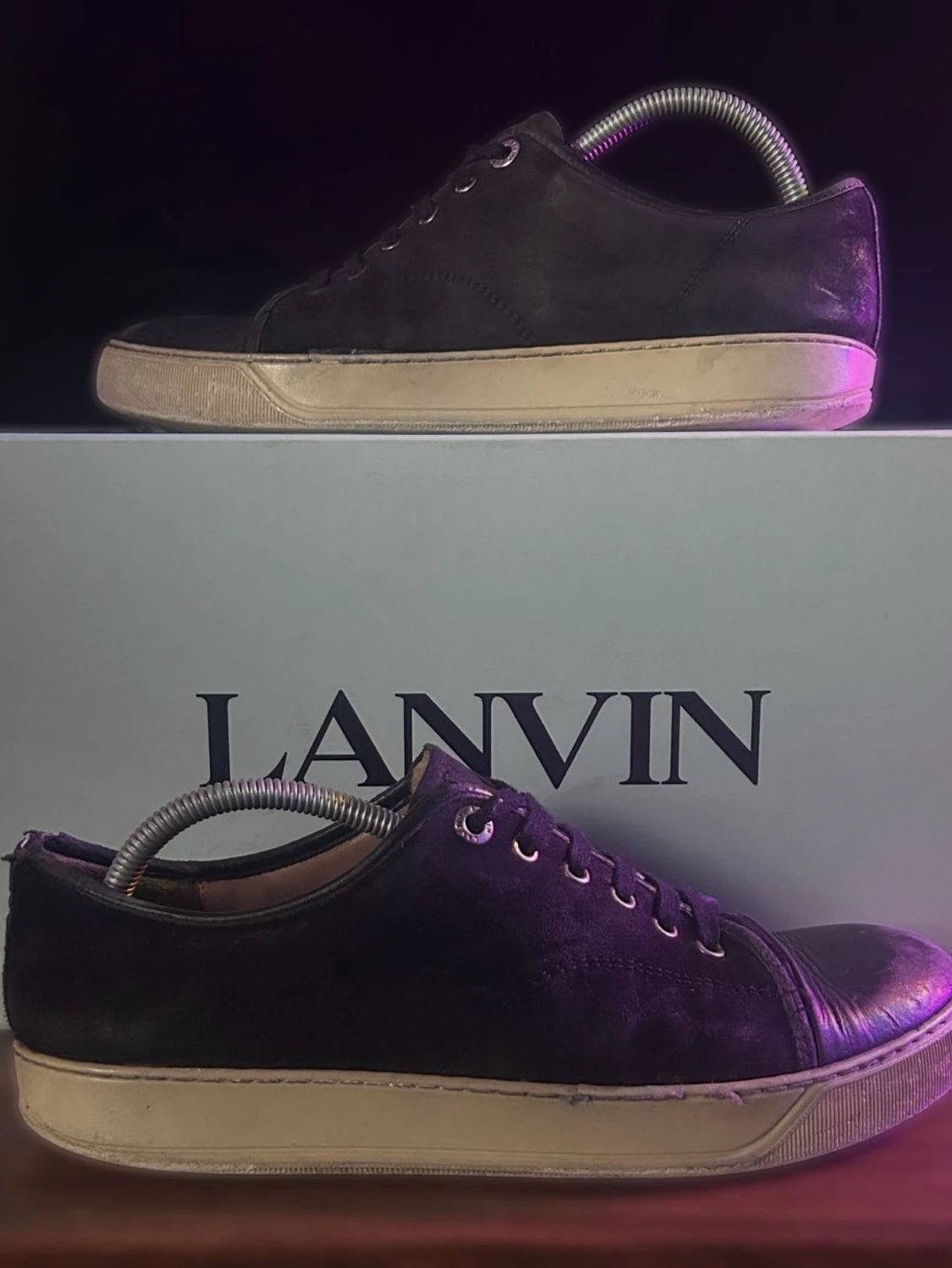 Svarta sneakers från Lanvin i mocka