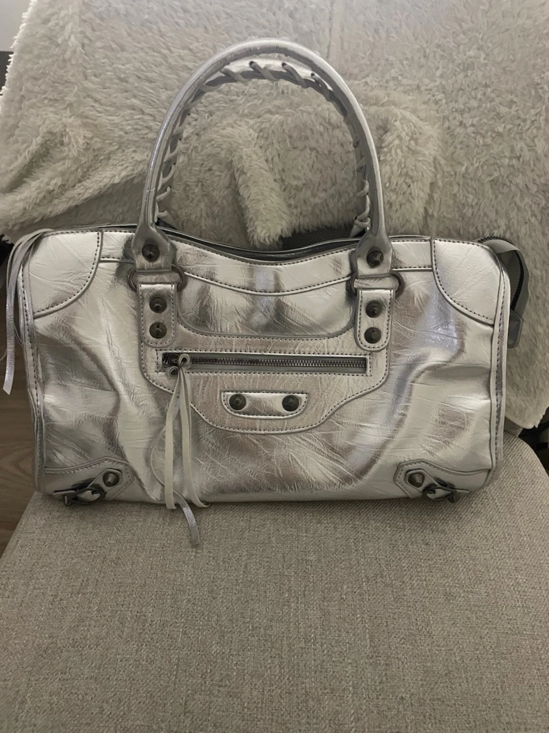 Silver axelväska