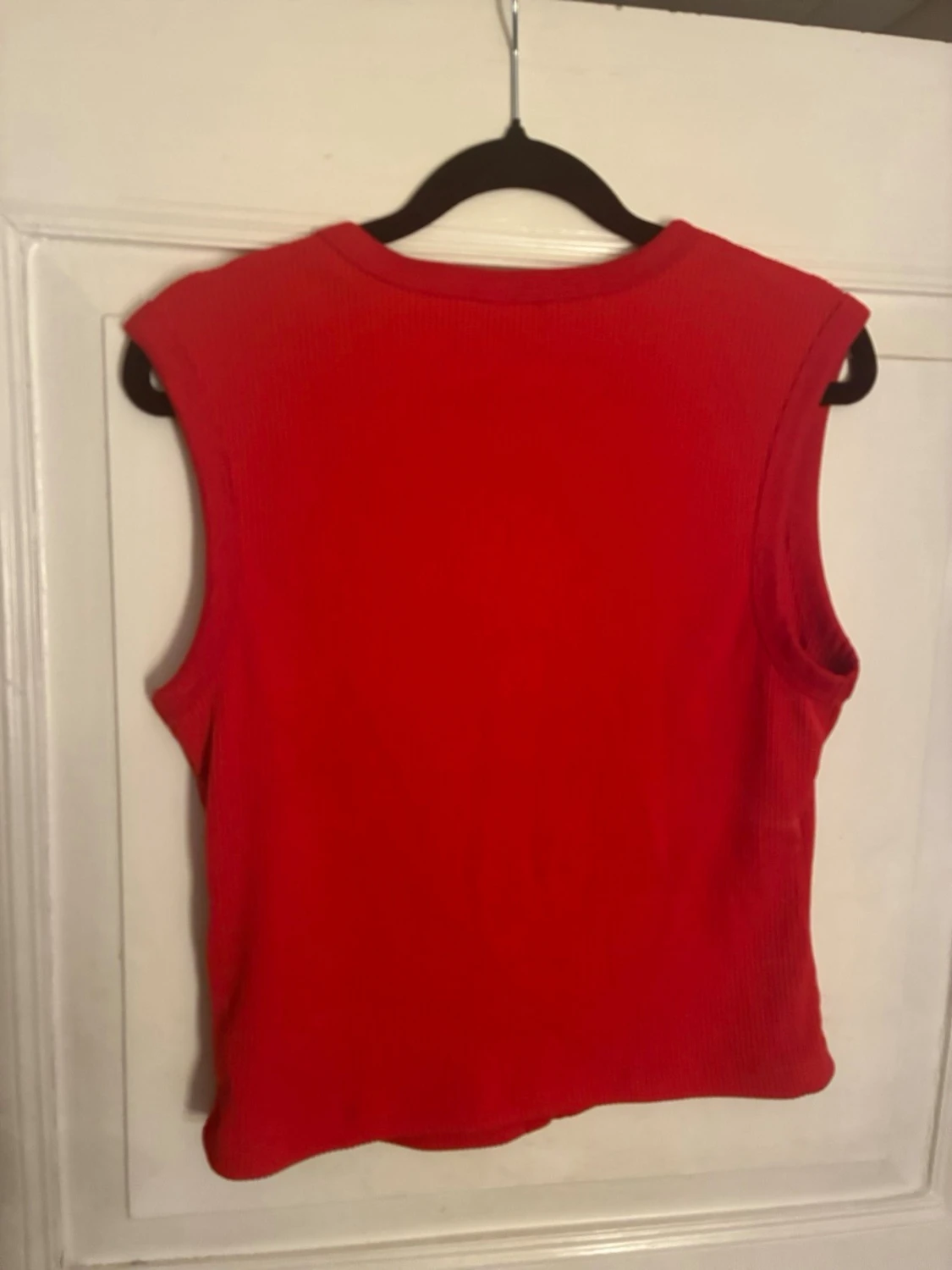 Röd ribbad väst/topp från H&M - 2