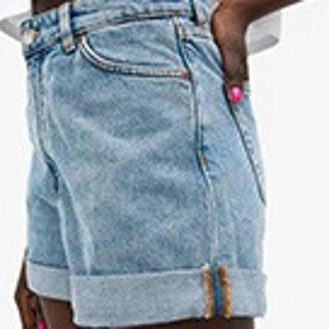 Monki light denim shorts - 90