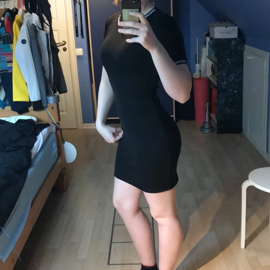 Kortärmad klänning