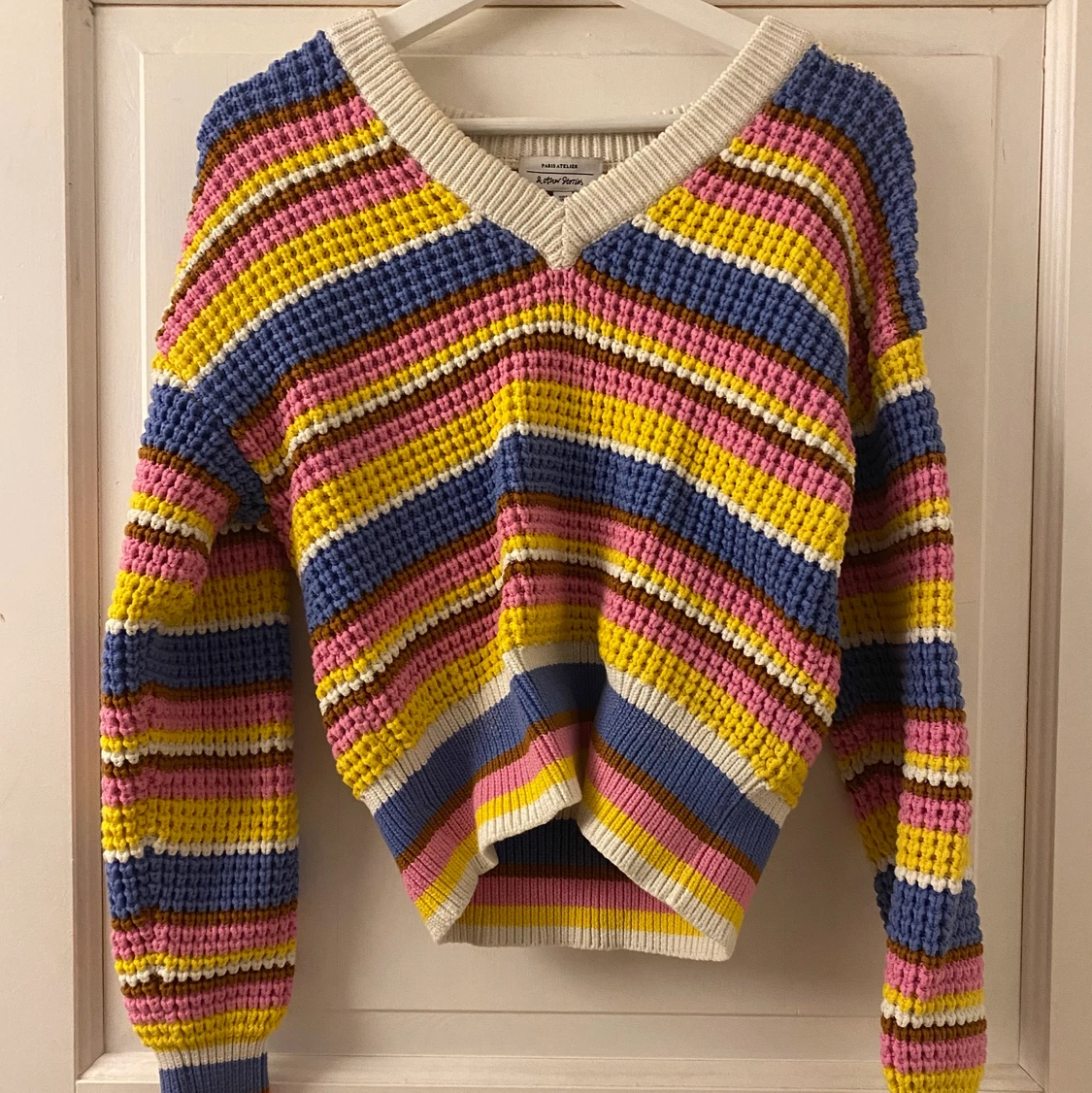 Färgglad stickad tröja - 91