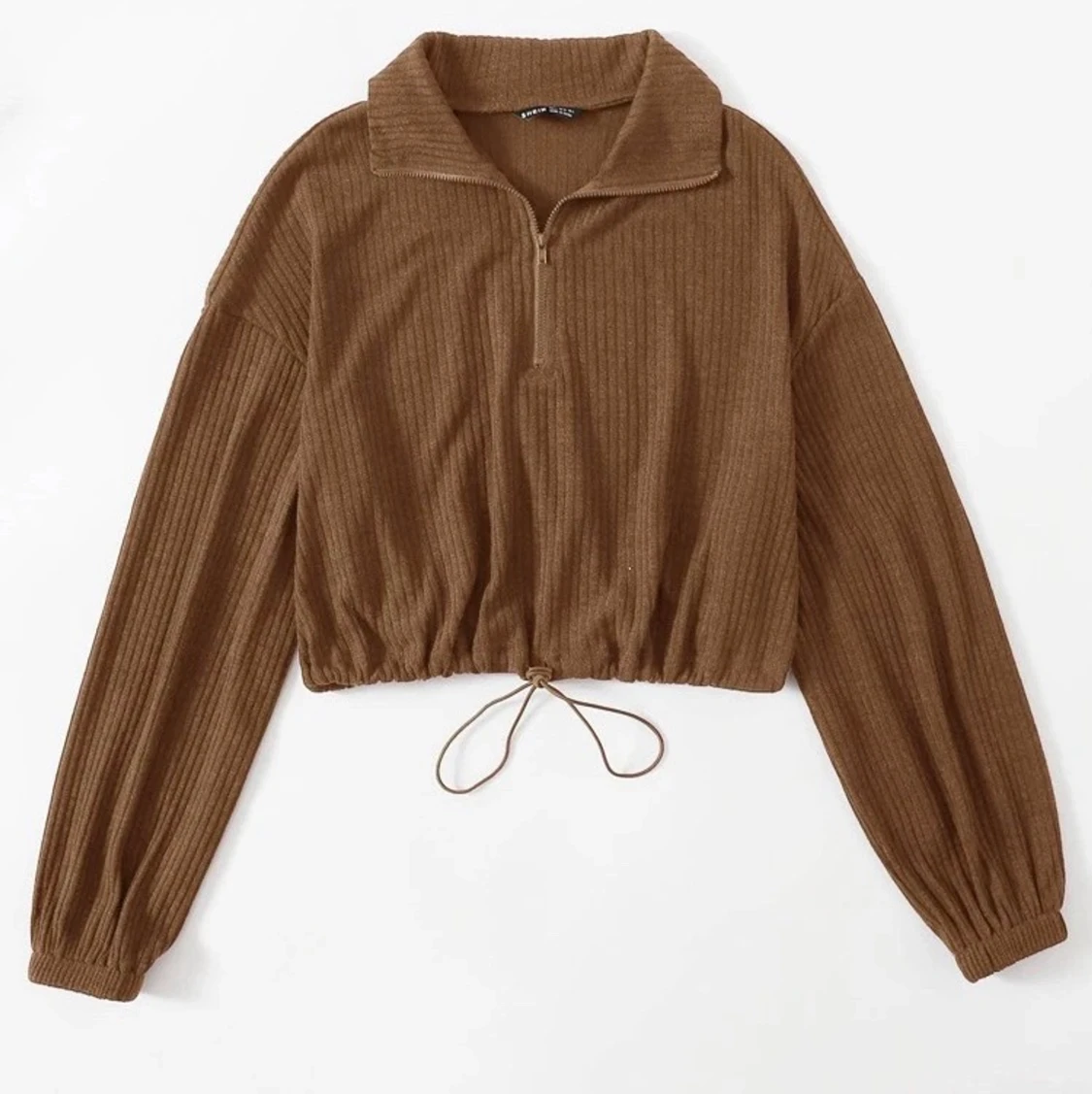 Brun enkel sweatshirt storlek M-L