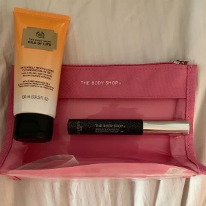 Body shop cleansing oil in gel + mascara i body shop goodie bag - Body shop oils of life cleansing gel ursprungligen 155kr + en oanvänd mascara också från bodyshop, ursprungligen 175kr.  Kan hämtas, mötas upp om i närheten eller levereras, men köparen står för frakt.