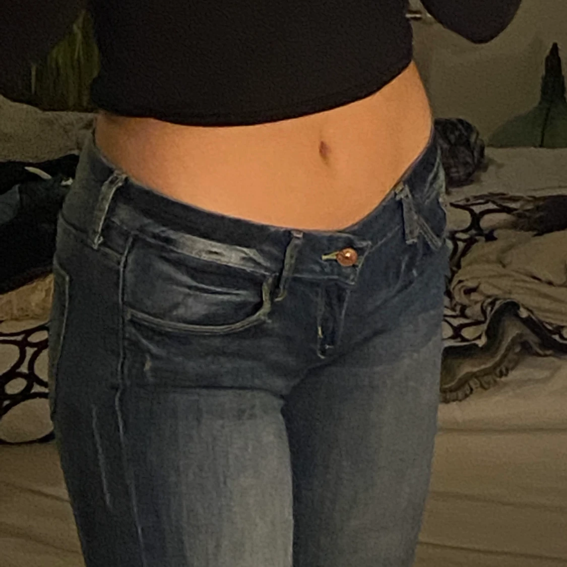 Lågmidjade blåa jeans - 91