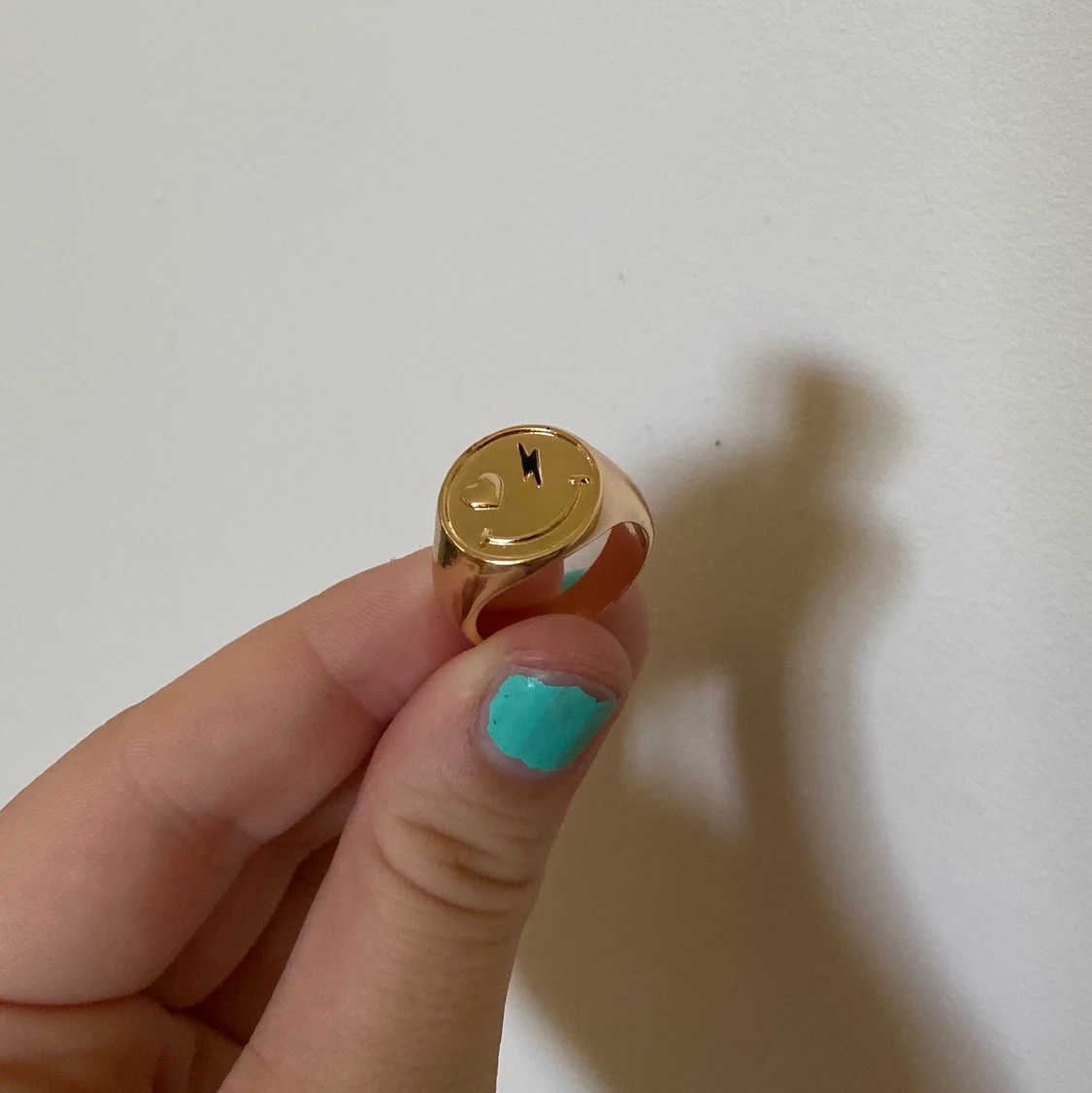 Smiley guldring  - 91