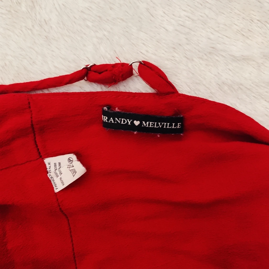 Brandy Melville red tie back top - 91
