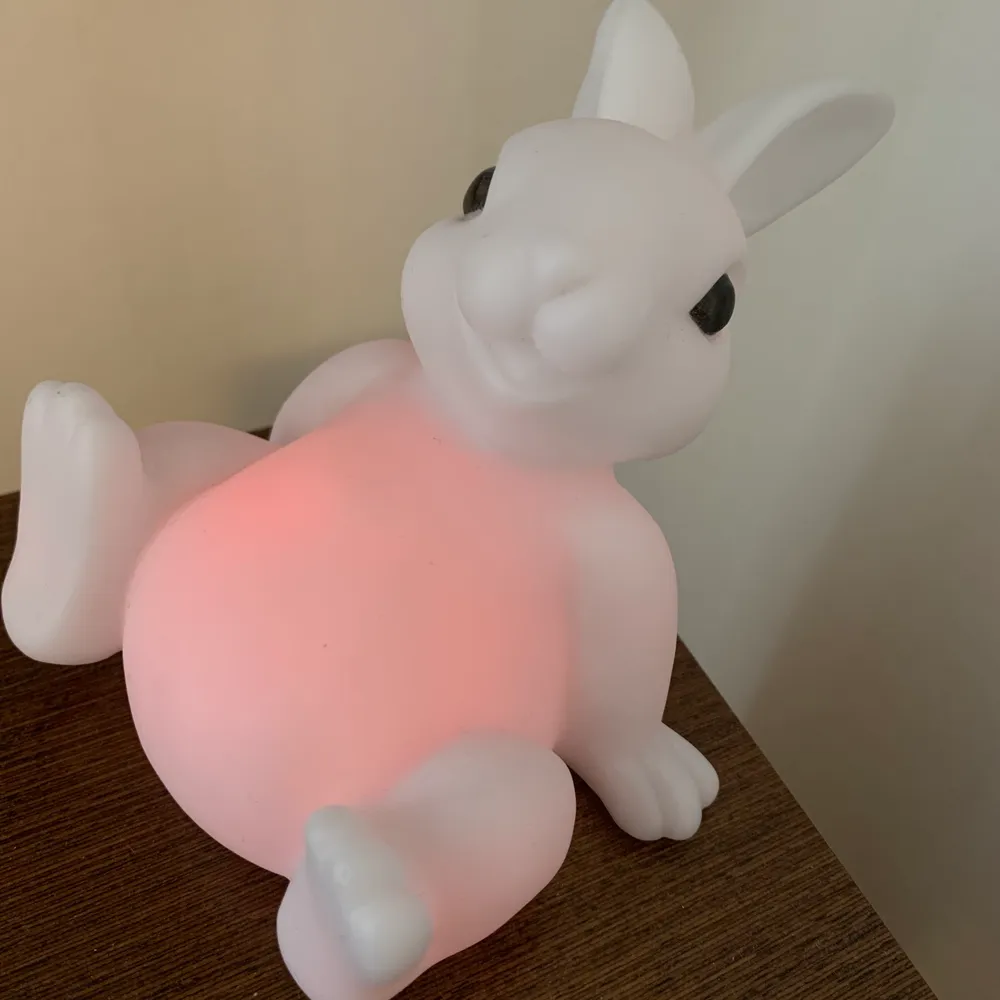 En jätte söt kanin-figur som lyser i olika färger🕺🏽. Övrigt.