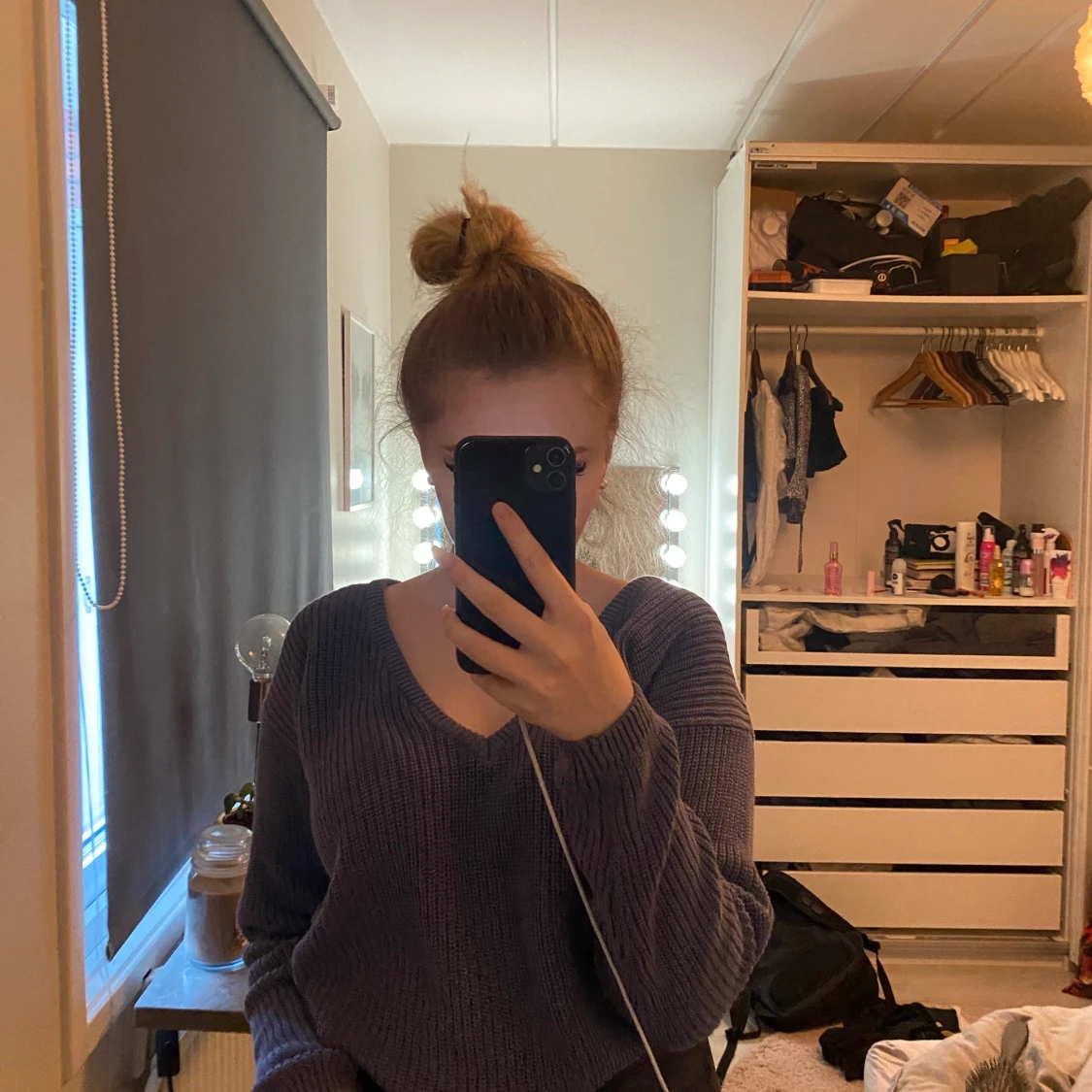 Blå stickad tröja från nakd  - 91