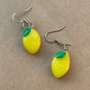 lemon earrings  - lemon earrings handcrafted by me