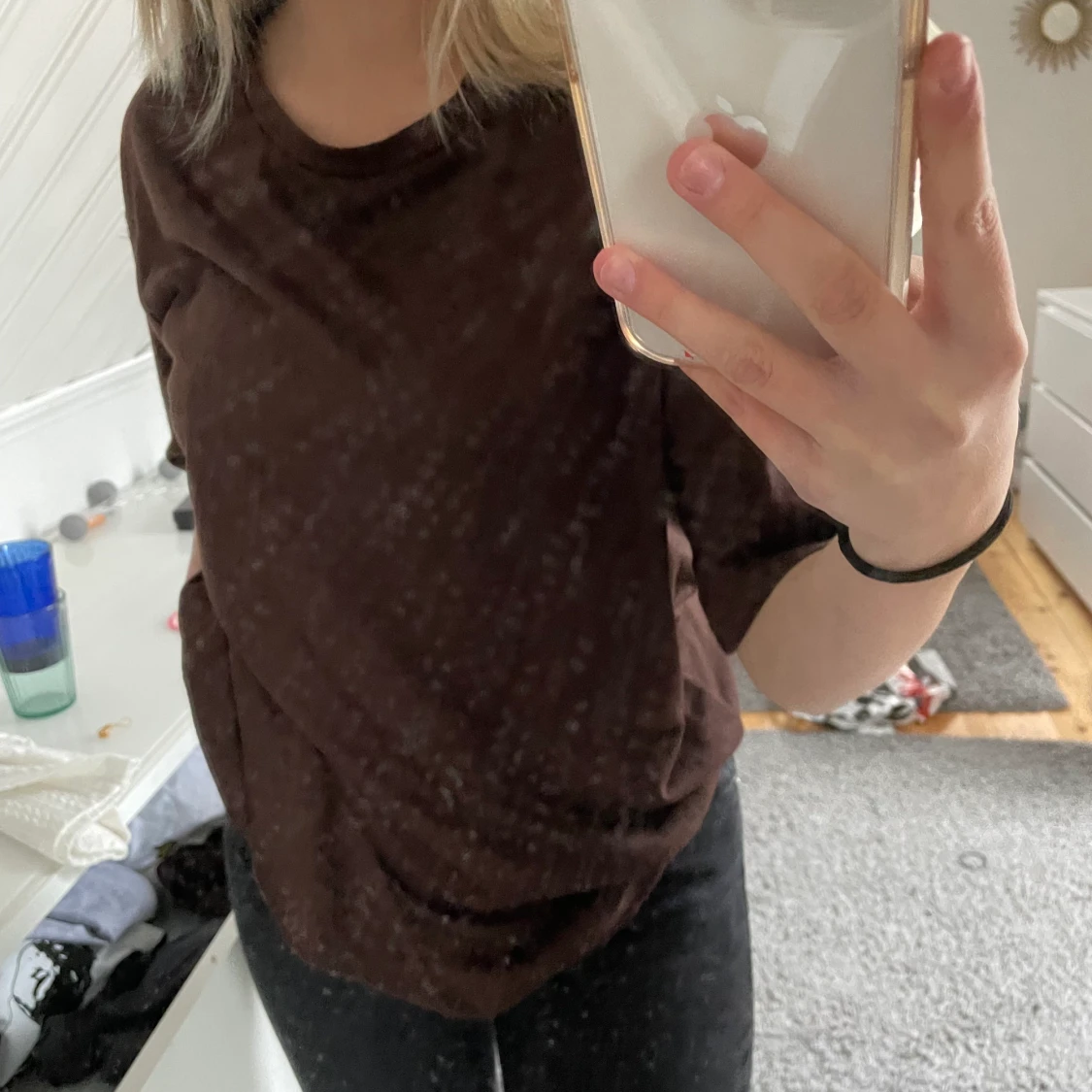 Vanlig brun t shirt ifrån shein - 90