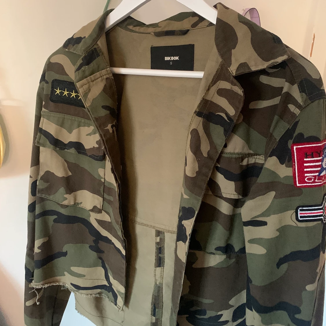 Cropped camoflage jacka 