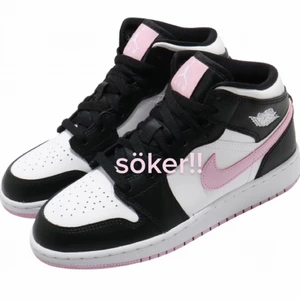 Jordan 1  - SÖKER DESSA SJUKT SNYGGA JORDANS! Skriv till mig eller i kmt! De ska minst kosta 1600 eller nått sånt💞Äkta helst! I STORLEK 39!