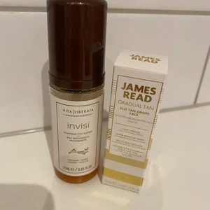 BUS-produkter  - BUS-produkter. Gradual tan face drops från James Read(15ML) och Foaming tan water från vita liberata för kroppen (25ml). Kan säljas ihop eller separat. Paketpris = 200, separat: 125kr/styck 
